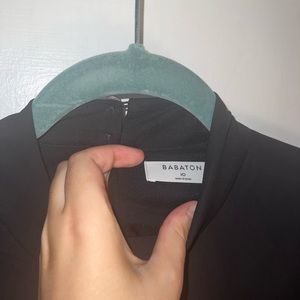 ARITZIA Babaton, black open backed sleeve midi dress